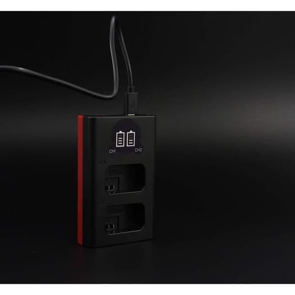 Batteri - BAXXTAR - NP-W126s NP-W126 - 2x 1140mAh - Mini LCD Laddare - Li-Ion