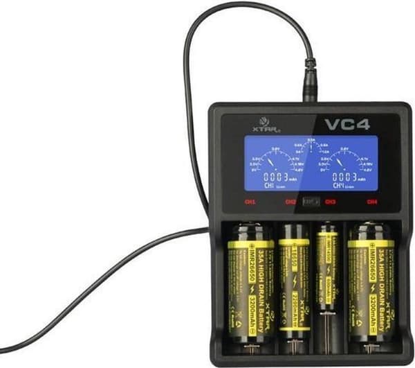 XTAR VC4 Husholdningsbatteri USB Sort