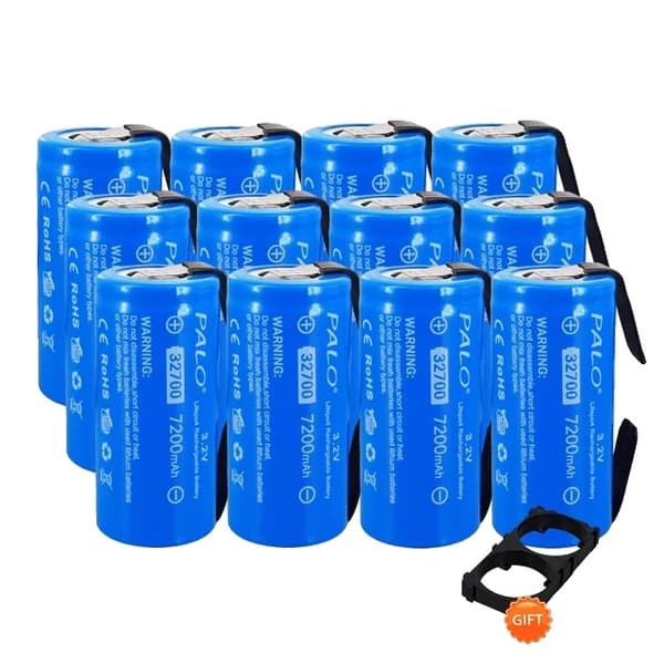 LiFePO4 batteri, 7200mAh kapacitet, høj effektudladning, 8 stk batteri 12pcs battery