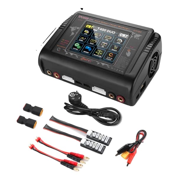 Smart Batterioplader, Dobbeltkanal, Høj Effekt 400W/200W,T400 Pro-EU stik