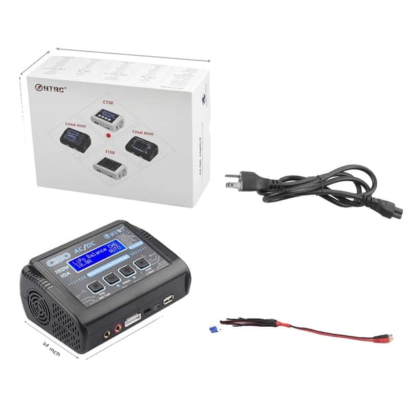 HTRC Batterioplader C150, 150W Opladningskraft, Understøtter Flere Batterityper,EU stik, Sæt A