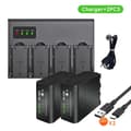 Miniatyrbillede 2 af 2: Palo NP-F980 Batteri, 10800mAh Kapacitet, Hurtigoplader Inkluderet,2 stk. med oplader