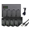 Miniatyrbillede 1 af 2: Palo NP-F980 Batteri, 10800mAh Kapacitet, Hurtigoplader Inkluderet,2 stk. med oplader
