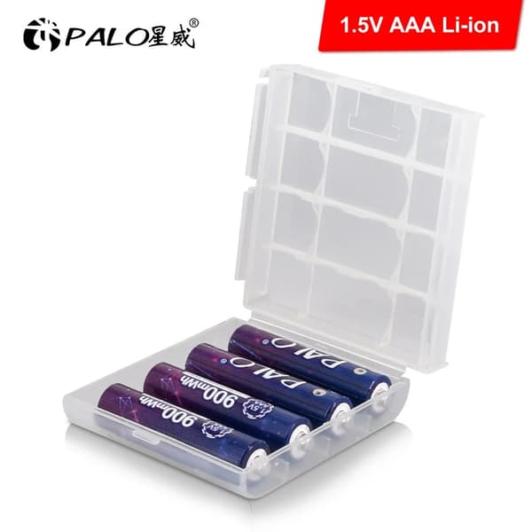 1,5V AAA Li-ion ladattava akku, 900mWh kapasiteetti, tehokas latausindikaattori,1,5V, 24 kpl ja 6 laturia