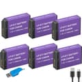 Miniatyrbillede 1 af 2: LPE17-batteri til Canon-kameraer, 1800mAh kapacitet, Type-C opladning,6STK