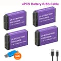 Miniatyrbillede 2 af 2: LPE17-batteri til Canon-kameraer, 1800mAh kapacitet, Type-C opladning,6STK