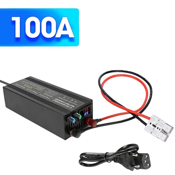 Korkean Tehon Akun Laturi, Säädettävä Virta 0-100A, LCD Älykäs Näyttö,CT100A Andersonin kanssa