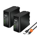 Miniatyrbillede 1 af 2: NP-F980 Batteri, 10800mAh Kapacitet, USB Udgang og Indgang,2STK NP-F980 BATTERI