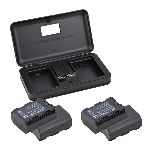 NP-FZ100 batteripakke, dual-slot oplader, 2280mAh kapacitet,4 Batteri 1 Oplader