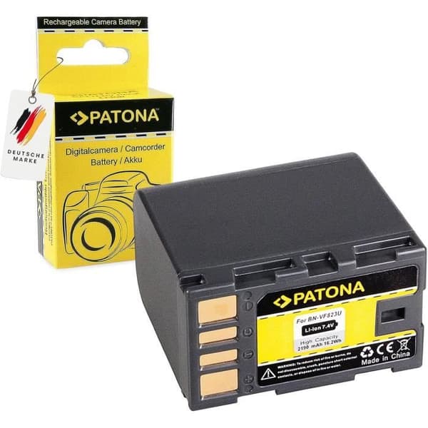 Laddare och Batteri - PATONA - BN-VF823U - 2190mAh - Kompatibel med JVC - Certifierad säkerhet