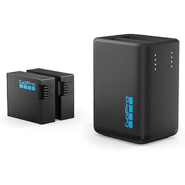 Dubbla batteriladdare - GoPro - HERO13 Svart - 2 Enduro-batterier - LED-indikatorer - USB-C ingår