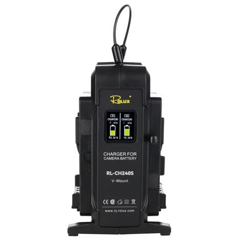 Rolux Dual Fast Charger RL-CH240S for V-Mount Battery