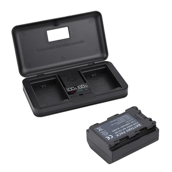 NP-FZ100 Kamera Batteri, 2280mAh Kapacitet, Dobbelt-Slot Oplader,1 Batteri 1 Oplader