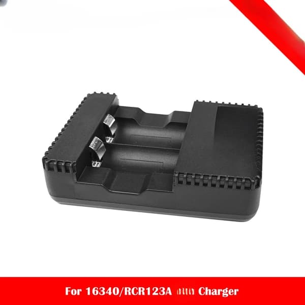 Genopladelige CR123-batterier, 2800mAh kapacitet, 3.7V spænding,3.7V, LCD 2Oplader