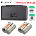 Pikkukuva 2 / 2: EN-EL15 USB-akun laturi, ladattava, yhteensopiva Nikon-kameroiden kanssa,2Akku 1Laturi