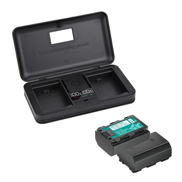 NP-FZ100 Batteri, 2280mAh Kapacitet, Hurtigopladningssupport,1Lader 2PC Batteri