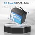 Miniatyrbillede 2 af 2: LiFePO4 batteri, indbygget Bluetooth, 6000 cyklusser,100AH Mini Bluetooth