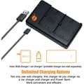 Miniatyrbild 4 av 4: DSTE 2-Pack 2600mAh LP-E6N LP-E6NH LPE6N Batteri och Dubbel USB Laddare Kompatibel med Canon EOS R,R5,R6,XC10,XC15