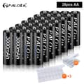 Miniatyrbillede 2 af 2: Genopladelige AA-batterier, 3000mAh kapacitet, NI-MH teknologi,28 stk AA