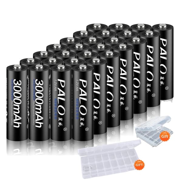 Genopladelige AA-batterier, 3000mAh kapacitet, NI-MH teknologi,28 stk AA