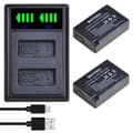 Pikkukuva 1 / 2: Canon LP-E17 -akku, uusi LED-USB-laturi, yhteensopiva EOS R8:n ja RP:n kanssa,2akku 1laturi