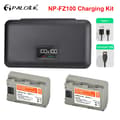 Pikkukuva 2 / 2: NP-FZ100 Akun, 2600mAh Kapasiteetti, USB Type-C Lataus,2Akku 1Laturi