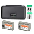 Pikkukuva 1 / 2: NP-FZ100 Akun, 2600mAh Kapasiteetti, USB Type-C Lataus,2Akku 1Laturi