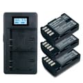 Miniatyrbillede 1 af 2: DMW-BLF19 Kamera Batteri, 2200mAh Kapacitet, Dobbelt USB Oplader,3Batteri og Oplader