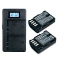 Miniatyrbillede 1 af 2: DMW-BLF19 Kamera Batteri, 2200mAh Kapacitet, Dobbelt USB Oplader,2Batteri og Oplader