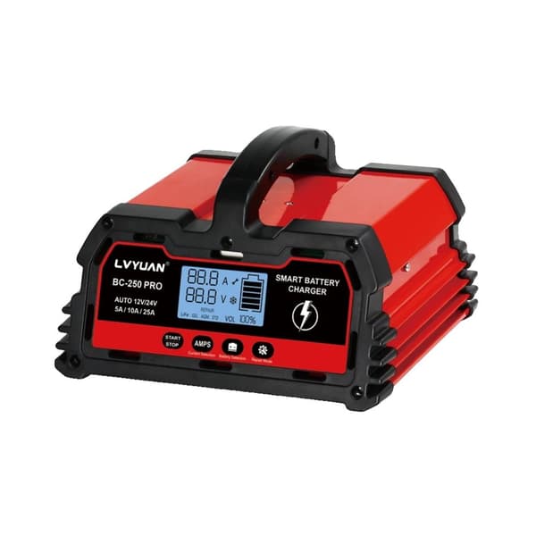 Batterioplader, 20A og 25A muligheder, automatisk pulserende reparationsfunktion,25A EU-stik