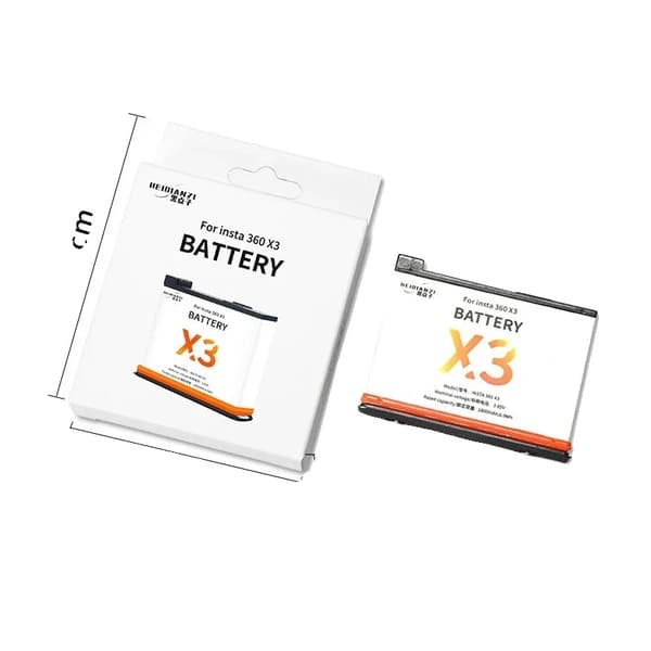 Insta360 X3 Akun, 1800mAh Kapasiteetti, Type-C Sisääntulo,2kpl InstaX3 akku
