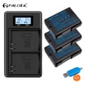 Miniatyrbillede 2 af 2: PALO EN-EL14 Batteri, Genopladelig, Dual USB Oplader,3batteri 1oplader