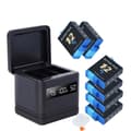 Miniatyrbillede 1 af 2: GoPro Hero Batterioplader, oplader 3 batterier samtidig, rummer 2 TF-kort,6 Batteri 1 Oplader