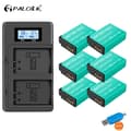 Miniatyrbild 2 av 2: LP-E17 Batteripack, 1800mAh Kapacitet, LCD Dubbel Laddare,6batteri och laddare
