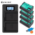 Miniatyrbillede 2 af 2: Nikon EN-EL15 Batteripakke, 2500mAh Kapacitet, Dobbelt USB Oplader,4 batterier 1 oplader