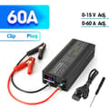 Miniatyrbillede 2 af 2: Justerbar batterioplader, 60A udgang, 0-15V spændingsområde,EU-stik, DL60A Alligator Clip