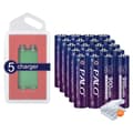 Miniatyrbillede 1 af 2: 1.5V AAA Li-ion genopladeligt batteri, 900mWh kapacitet, effektiv opladningsindikator,20 stk. og 5 opladere, 1,5V