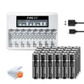 Miniatyrbillede 1 af 2: PALO Genopladeligt Lithiumbatteri, 3400mWh Kapacitet, Inkluderer Multi Batterioplader,24 batteri 1 oplader