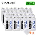 Miniatyrbillede 2 af 2: Genopladeligt 9V batteri, 650mAh kapacitet, opladning via Micro USB, 16 stk 9v