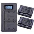 Miniatyrbillede 1 af 2: Kamerabatteripakke til Sony, dual USB-oplader, højkapacitets 2280mAh batterier,2 batterier og oplader
