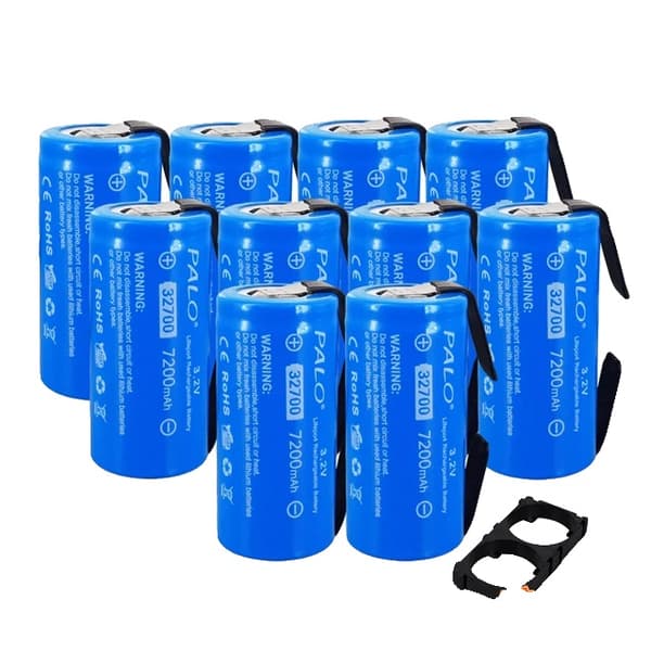 LiFePO4 batteri, 7200mAh kapacitet, høj effektudladning, 10 stk batteri