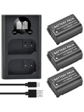 Miniatyrbillede 2 af 2: Kamerabatterioplader DMW-BLK22, Dobbelt opladningskapacitet, 2200 mAh kapacitet,3 Batteri 1 Oplader