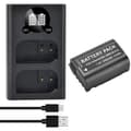 Miniatyrbillede 2 af 2: Kamerabatterioplader DMW-BLK22, Dobbelt opladningskapacitet, 2200 mAh kapacitet,1 Batteri 1 Oplader