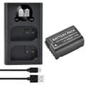 Miniatyrbillede 1 af 2: Kamerabatterioplader DMW-BLK22, Dobbelt opladningskapacitet, 2200 mAh kapacitet,1 Batteri 1 Oplader
