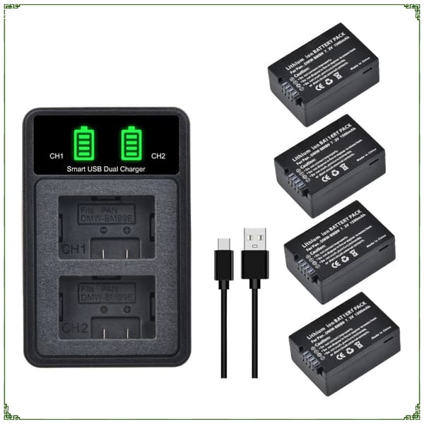 1500mAh kapacitet, genopladeligt Li-ion, dobbelt oplader inkluderet,4 batteri 1 oplader