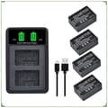 Pikkukuva 2 / 2: 1500mAh kapasiteetti, ladattava Li-ion, kaksoislatauslaite mukana,4 akkua 1 laturi