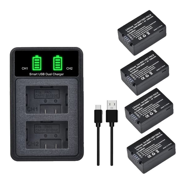 1500mAh kapacitet, genopladeligt Li-ion, dobbelt oplader inkluderet,4 batteri 1 oplader