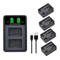 Pikkukuva 1 / 2: 1500mAh kapasiteetti, ladattava Li-ion, kaksoislatauslaite mukana,4 akkua 1 laturi