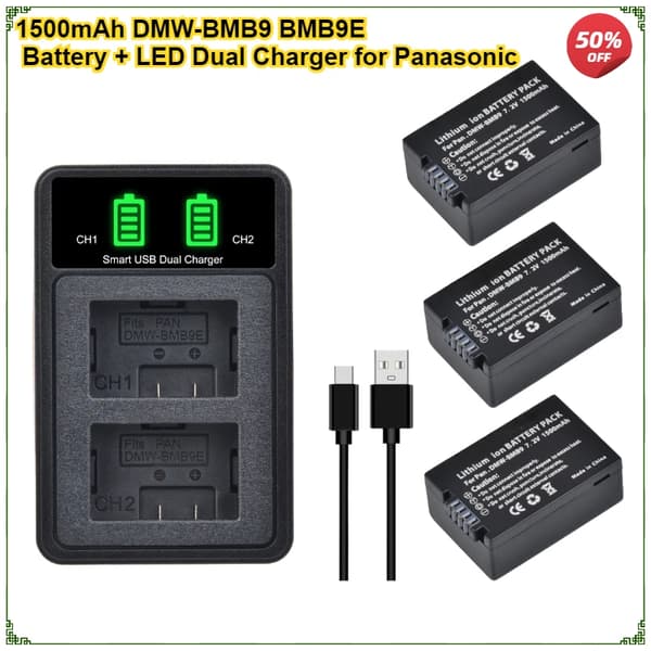 1500mAh kapacitet, genopladeligt Li-ion, dobbelt oplader inkluderet,3 batteri 1 oplader