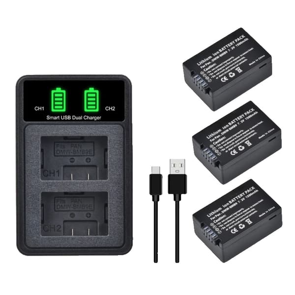 1500mAh kapacitet, genopladeligt Li-ion, dobbelt oplader inkluderet,3 batteri 1 oplader